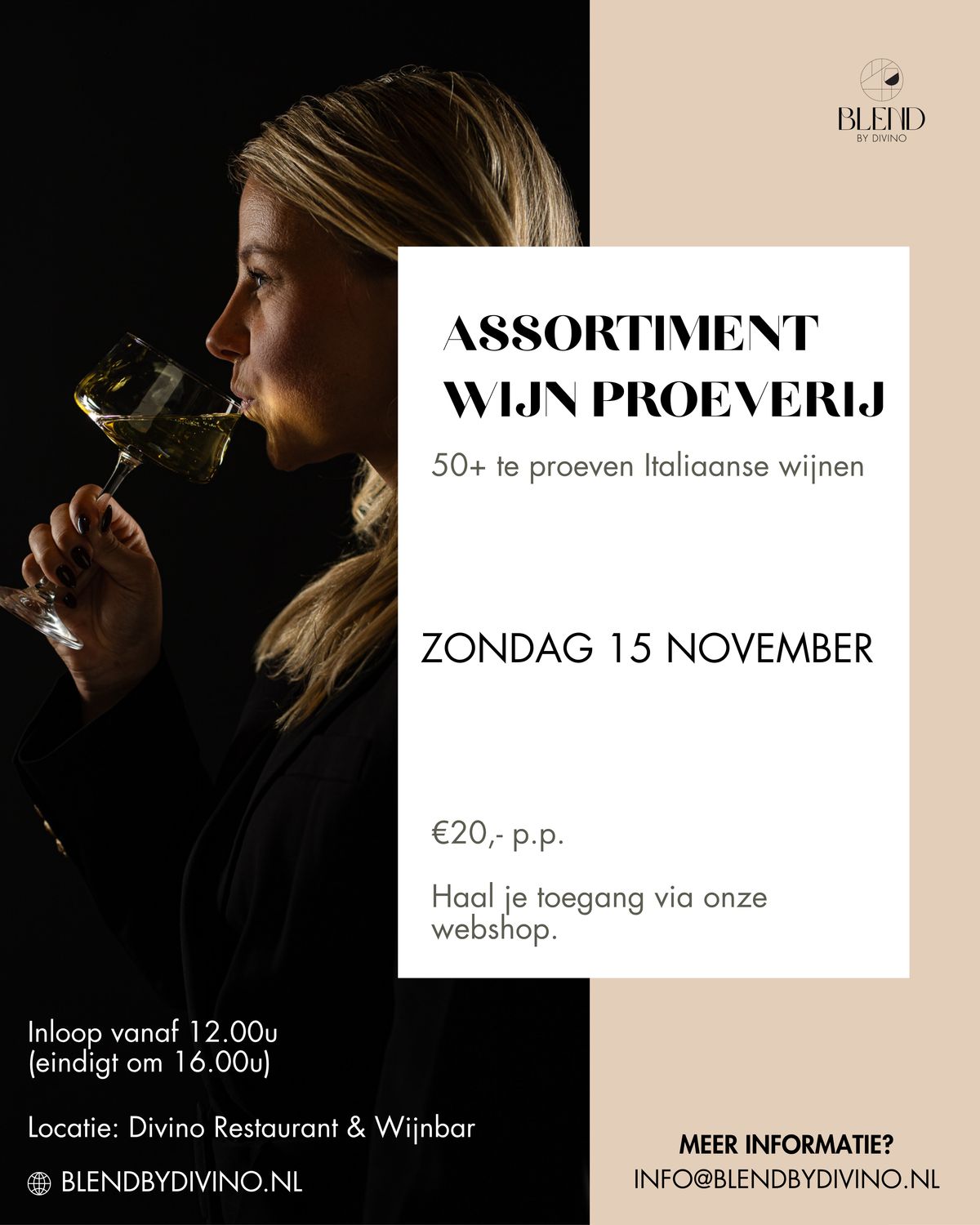 Assortiment wijnproeverij