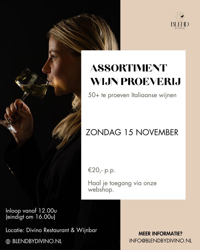 Assortiment wijnproeverij