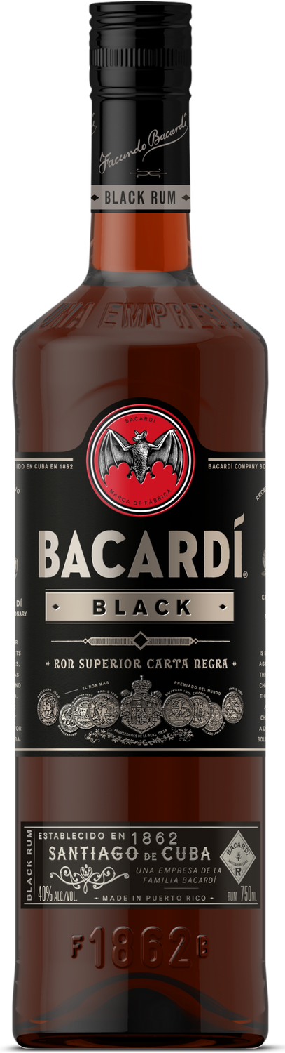 BACARDI BLACK RUM 750ML