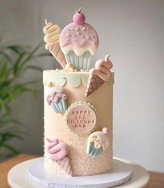 Ice Cream Themed Cake