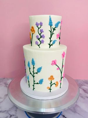 2- tier Floral Cake