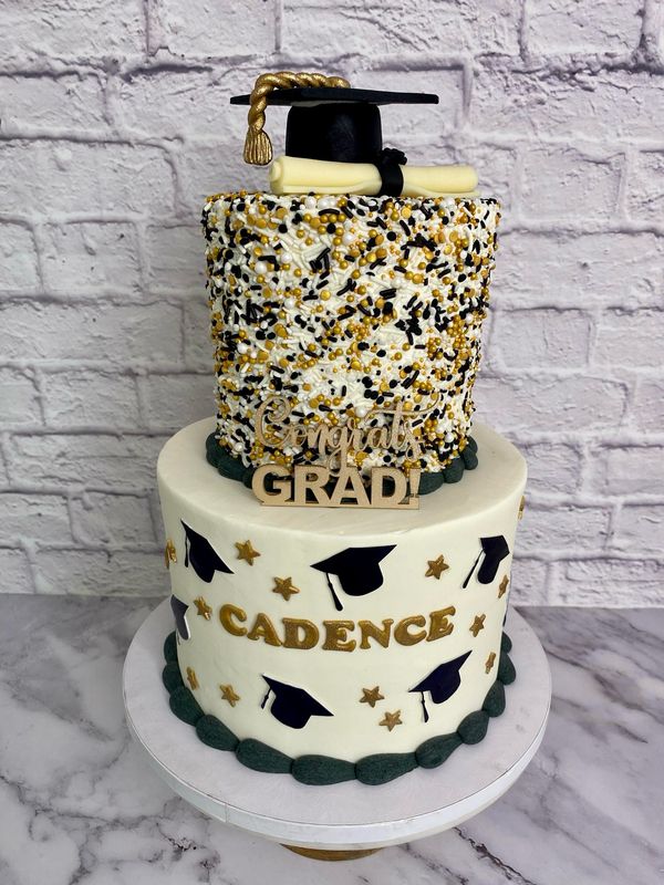 2 Tier Graduation Cake