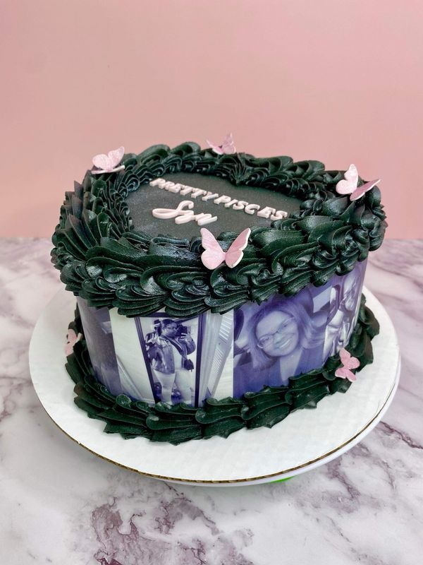 Black Heart Cake With Photos