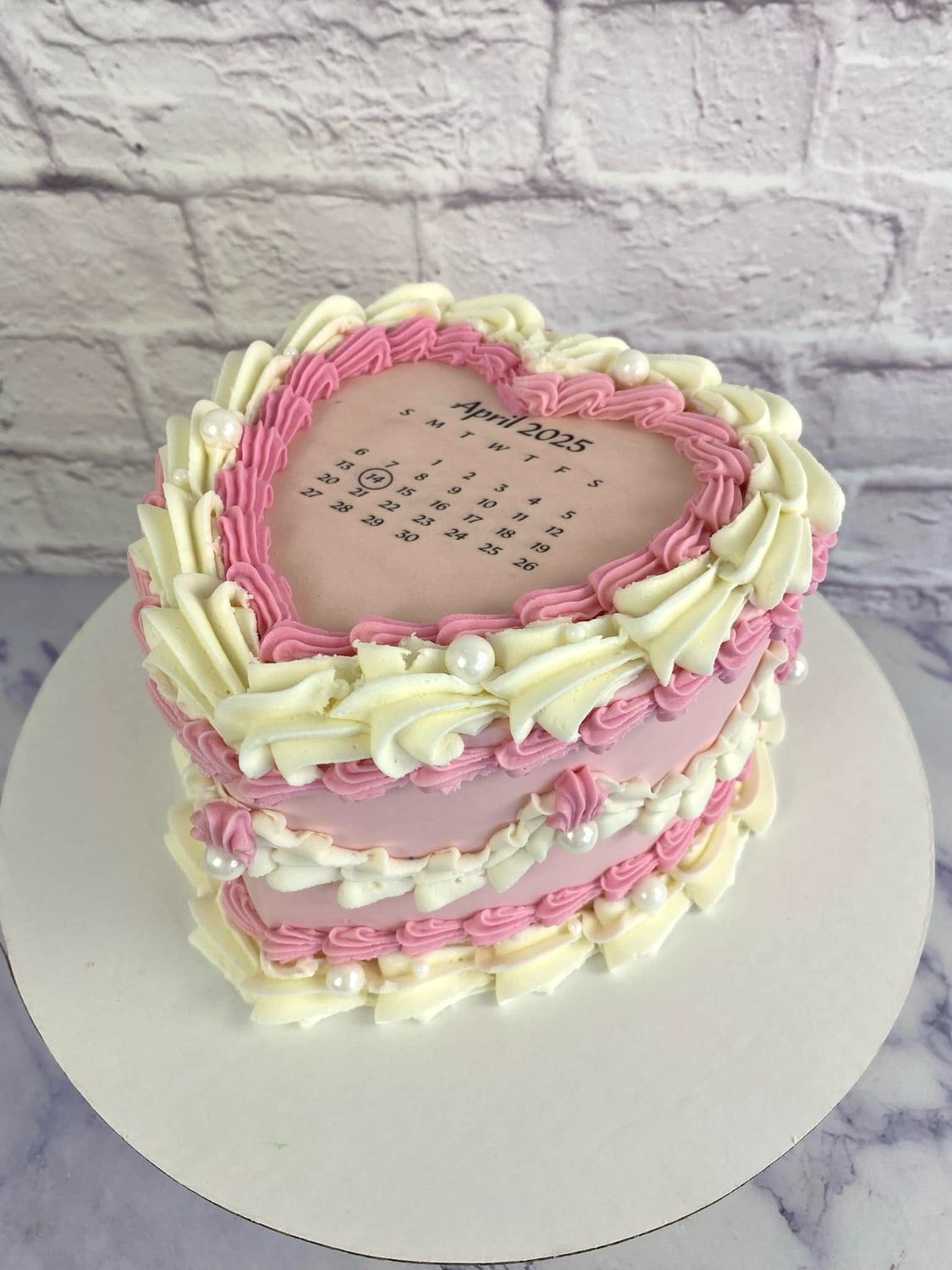 Calendar Heart Cake