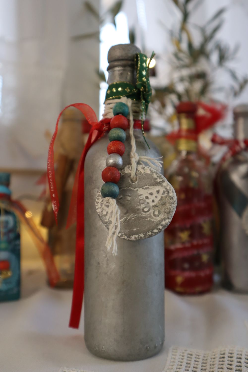 Greek Lucky Charm - unique handmade charm 2026 - hand-painted glass bottle