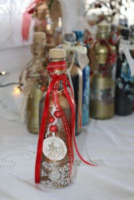 Greek Lucky Charm - unique handmade charm 2026 - hand-painted glass bottle