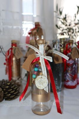 Greek Lucky Charm - unique handmade charm 2026 - hand-painted glass bottle