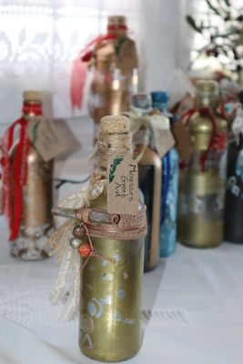 Greek Lucky Charm - unique handmade charm 2026 - hand-painted glass bottle