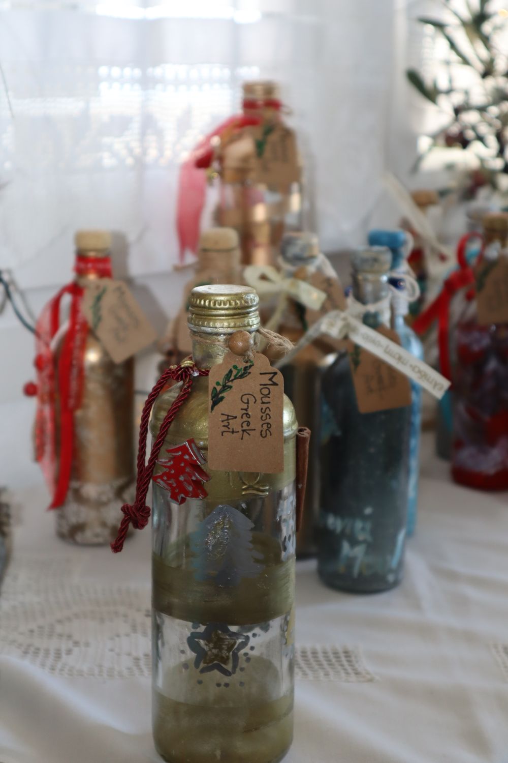 Greek Lucky Charm - unique handmade charm 2026 - hand-painted glass bottle