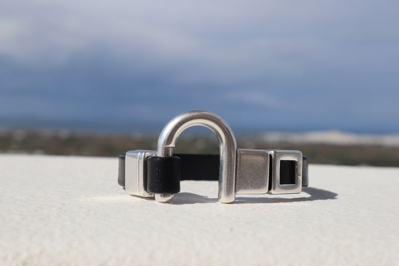 Handmade Men's Bracelet Ikaros with Leather