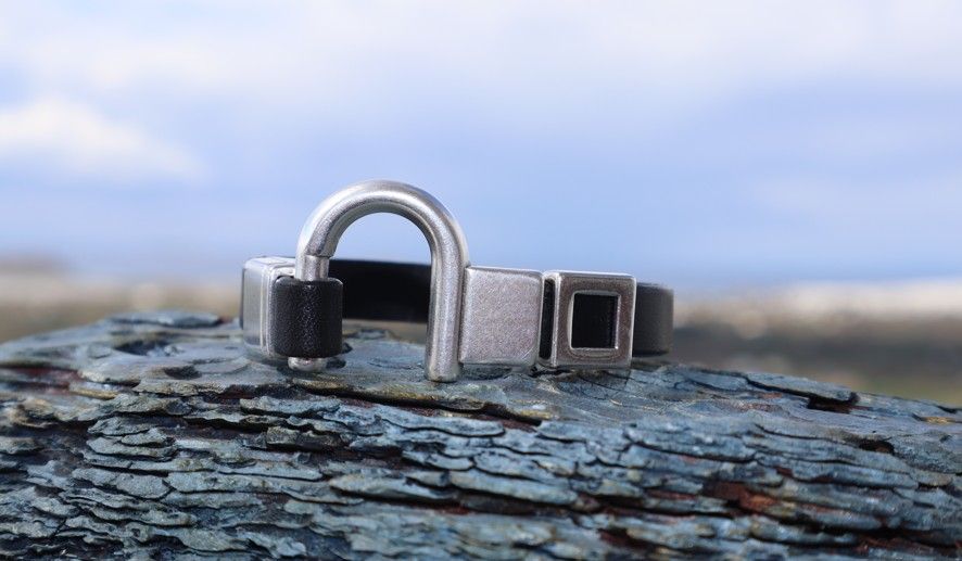 Handmade Men's Bracelet Ikaros with Leather