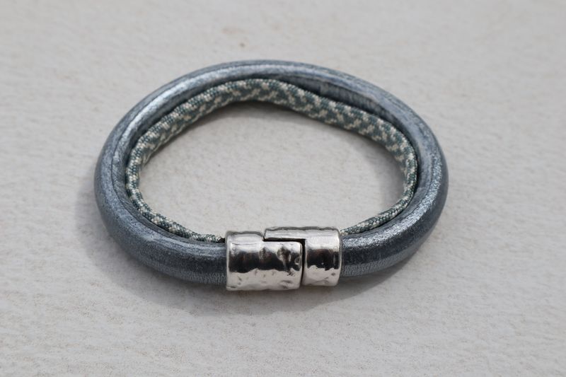 Handmade Men's Bracelet Corfu with Regaliz Leather