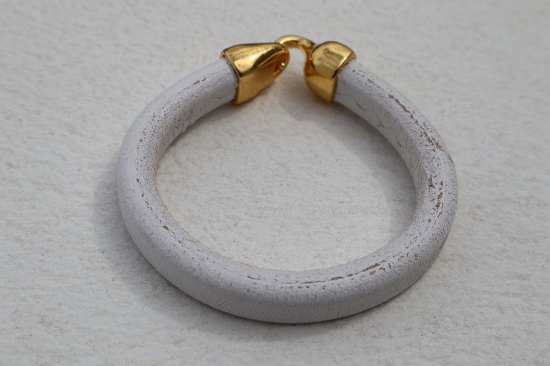 Handmade Men's Bracelet Olympus with Regaliz Leather