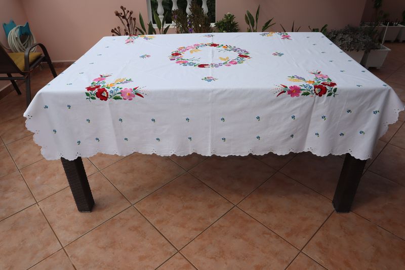 AGROS Greek vintage rectangular tablecloth