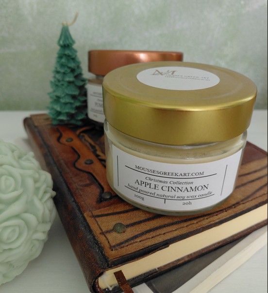 Apple Cinnamon natural soy wax - hand poured - 100g