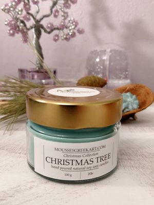 Oh Christmas Tree natural soy wax candle - hand poured- 100g