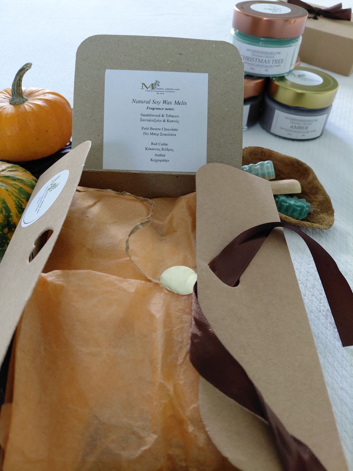 Gift set handmade wax melts - 100% soy vegetable wax, 18 pieces