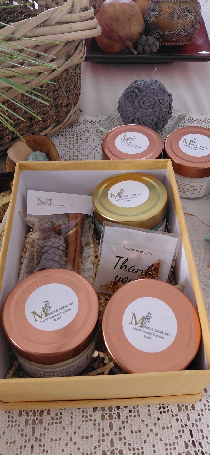 Πολυτελές Gift Box με Φυτικά Κεριά