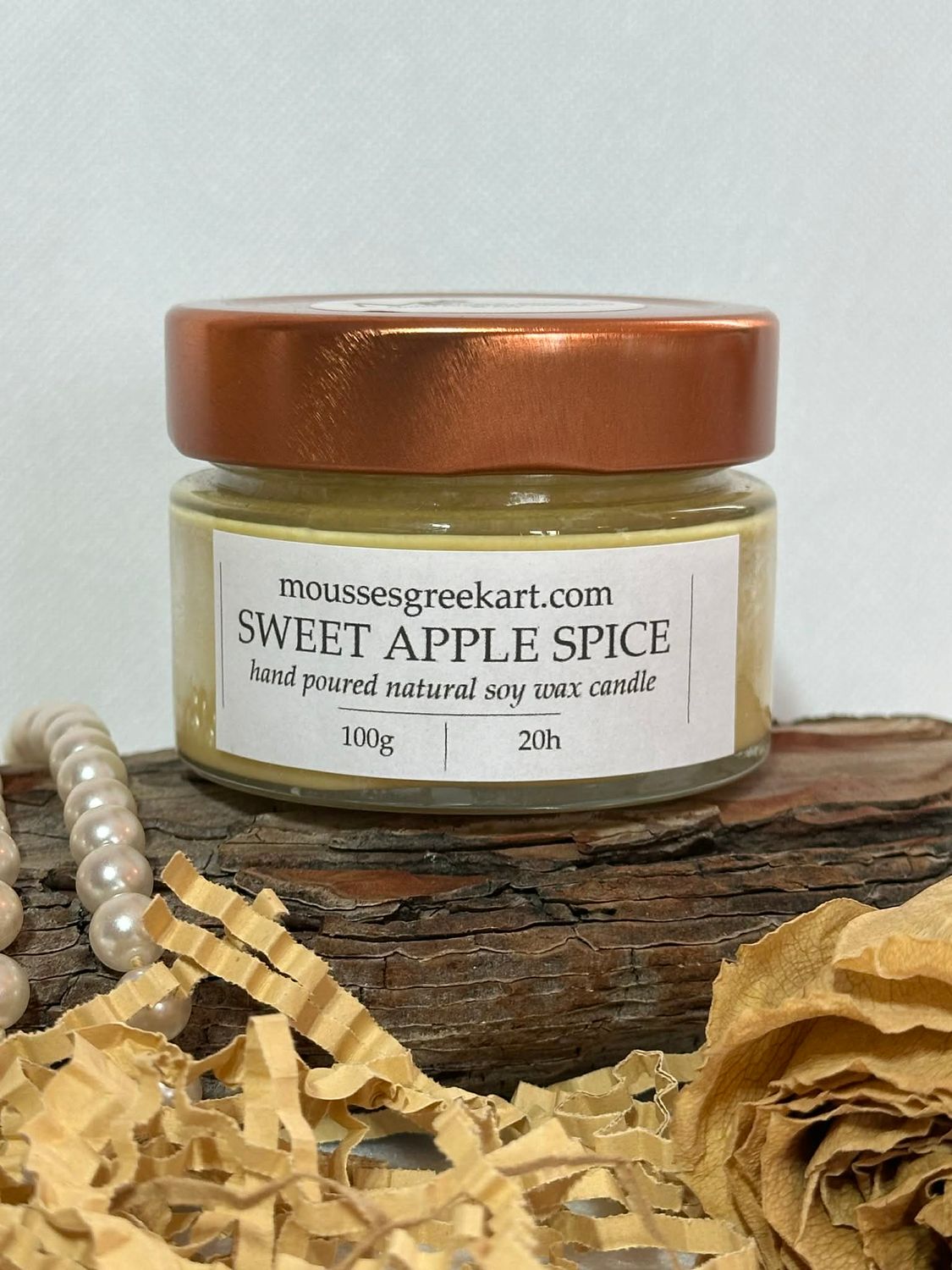 Sweet Apple Spice - natural soy wax candle -hand poured- 100 g