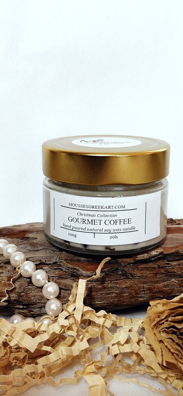 ​Gourmet Coffee - natural soy wax candle - hand poured -100 g