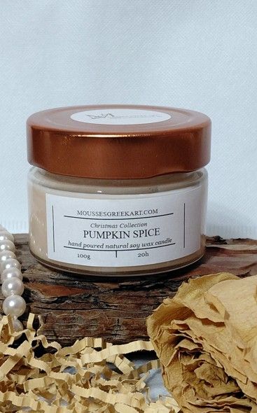 Pumpkin Spice - natural soy wax candle - hand poured 100 g