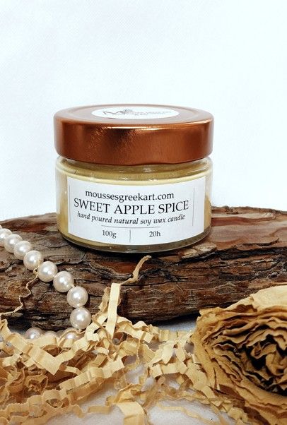 Sweet Apple Spice - natural soy wax candle -hand poured- 100 g