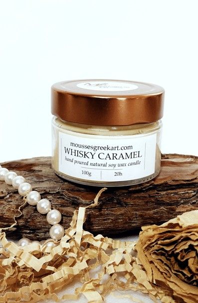 Whisky Caramel - natural soy wax candle-hand poured 100g