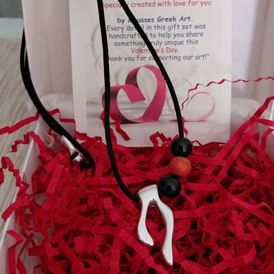 Alkimos Men's Valentine's Gift - Handmade Leather Necklace