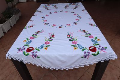 Χειροποίητη Ροτόντα "Πάπρικα" - Κειμήλιο με Κέντημα Kalocsa &amp; Πλεκτή Δαντέλα - Heritage 1980