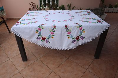 Χειροποίητη Ροτόντα "Πάπρικα" - Κειμήλιο με Κέντημα Kalocsa &amp; Πλεκτή Δαντέλα - Heritage 1980