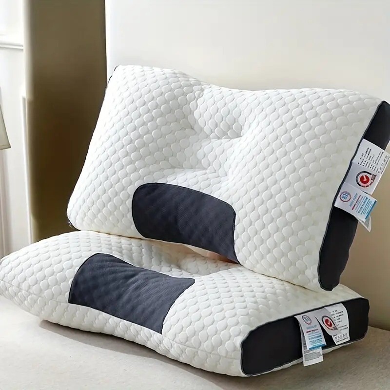 Knitted Pillow SP Neck Protection, Sleep Massage Pillow Core, Household Pillow Moisture Absorption Breathable