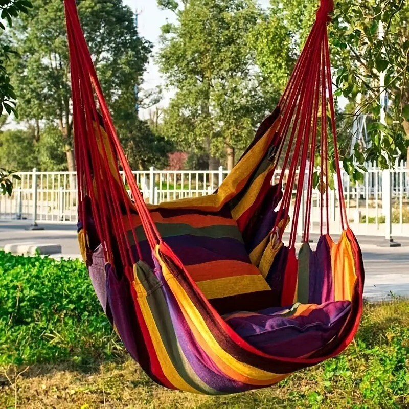 Canvas Leisure Swing Hanging Chair, Without Pillow And Cushion