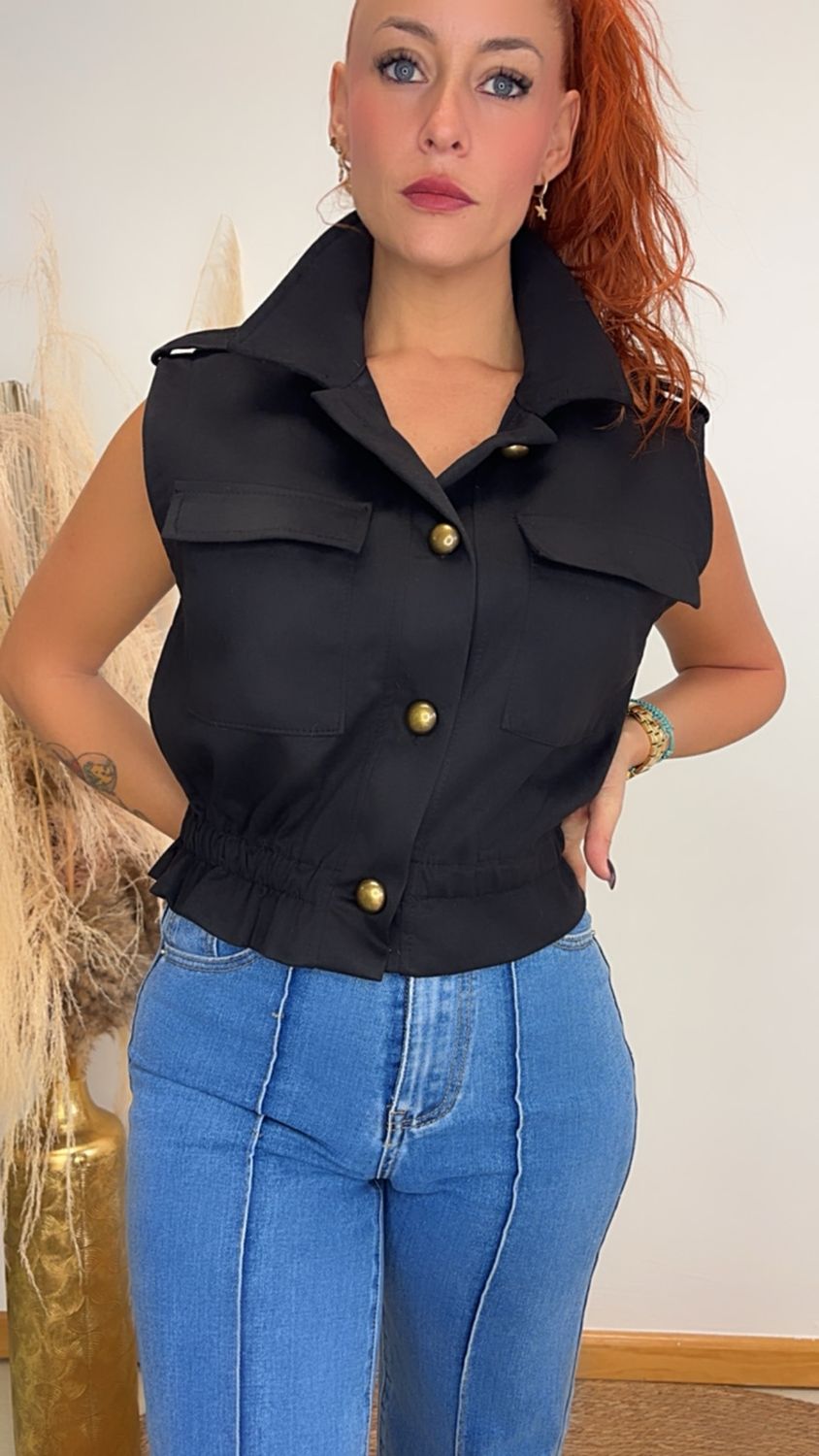 Chaleco CARLA, Color: Negro