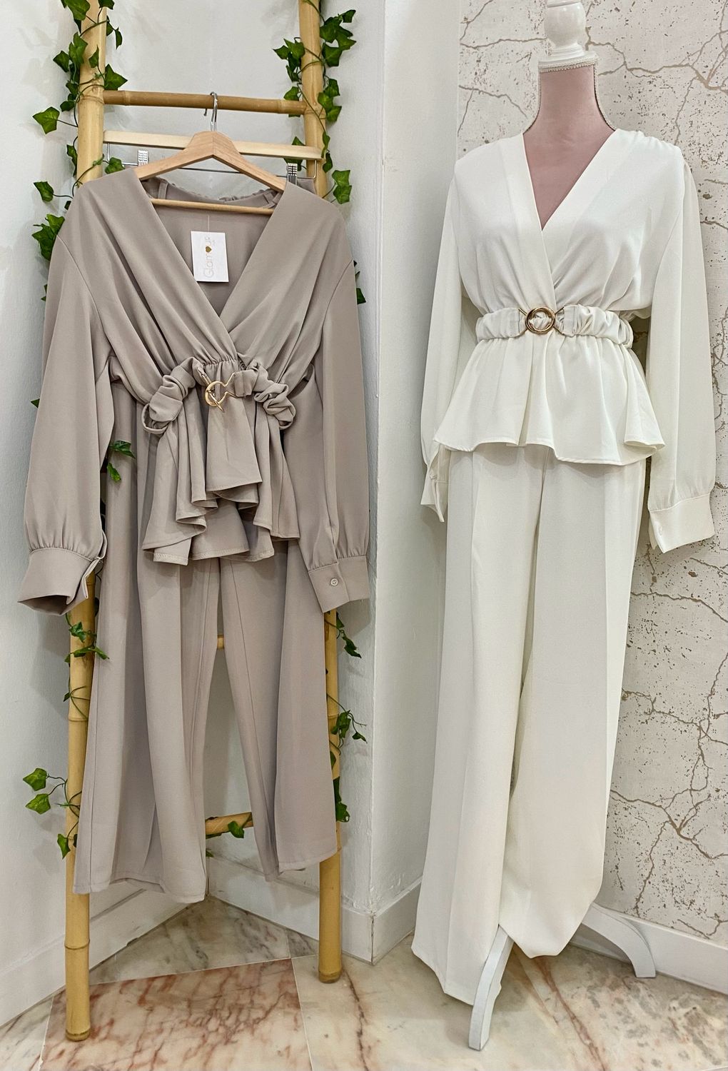 Conjunto dos piezas BLANCA