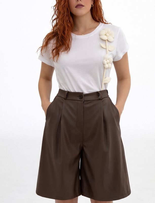 Bermuda de polipiel VALERIA