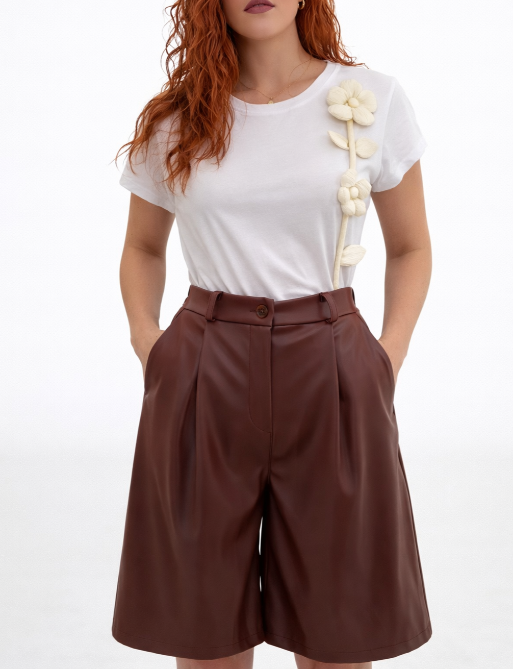 Bermuda de polipiel VALERIA