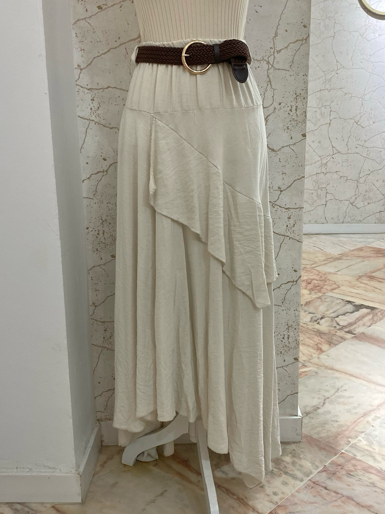 Falda larga volantes YASMIN