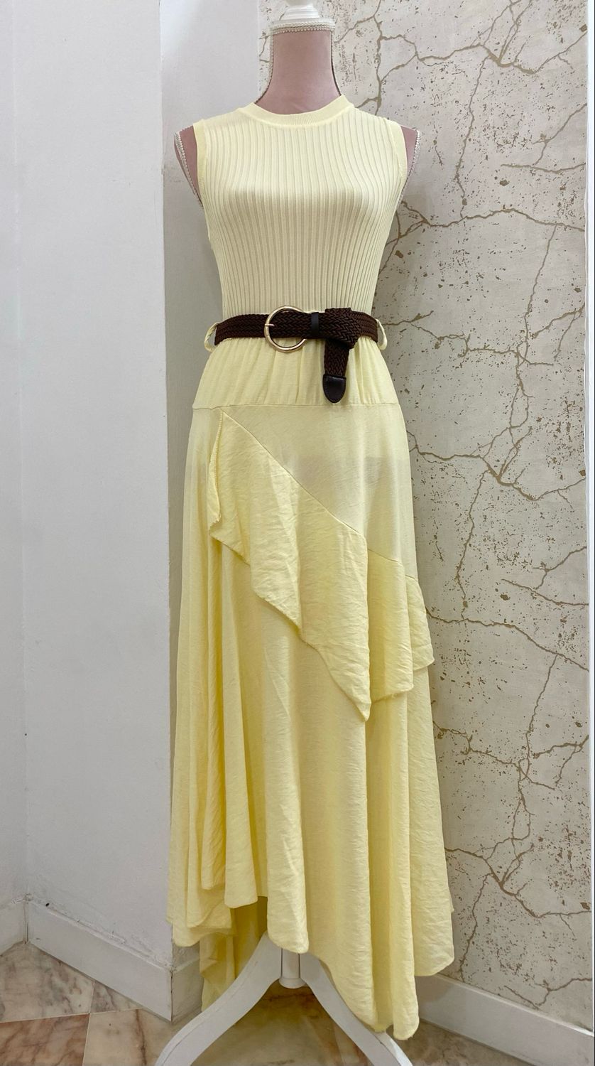 Falda larga volantes YASMIN