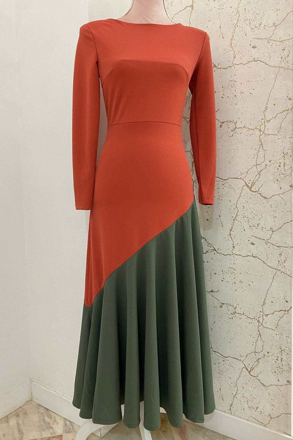 Vestido largo bicolor SONIA Vestido largo bicolor SONIA