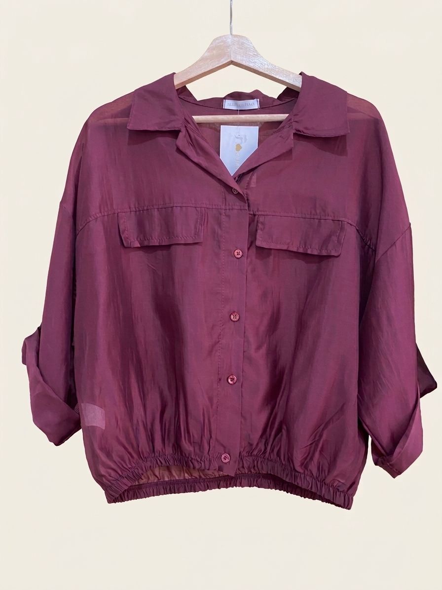 Camisa AINARA con bajo elástico