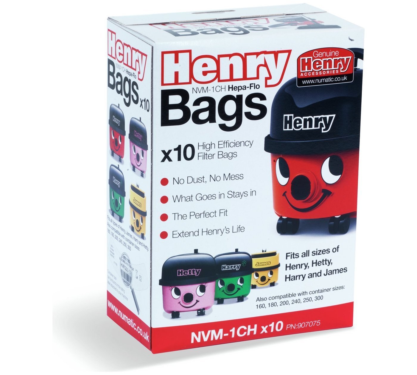 20 x Genuine Numatic Henry Hetty HEPAFLO Vacuum Cleaner Hoover Bags 604015 
