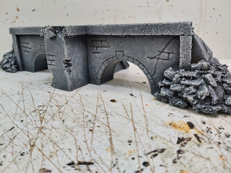 Immersive Terrain - Handmade Scratch Built Collapsed Bridge