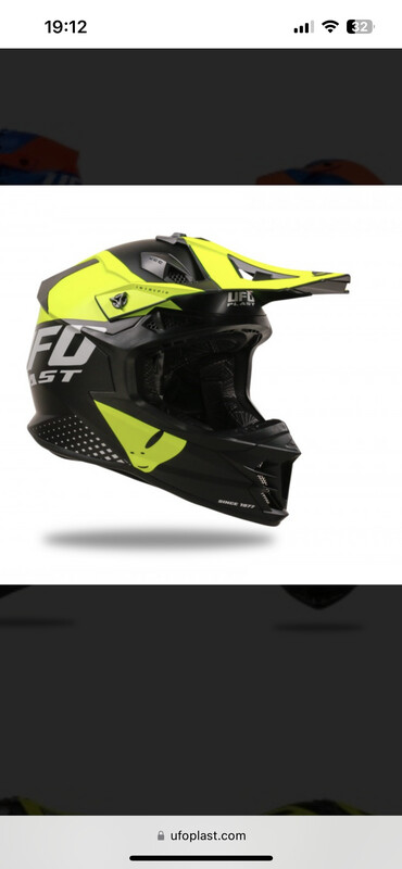 MOTOCROSS INTREPID HELMET BLACK AND NEON YELLOW