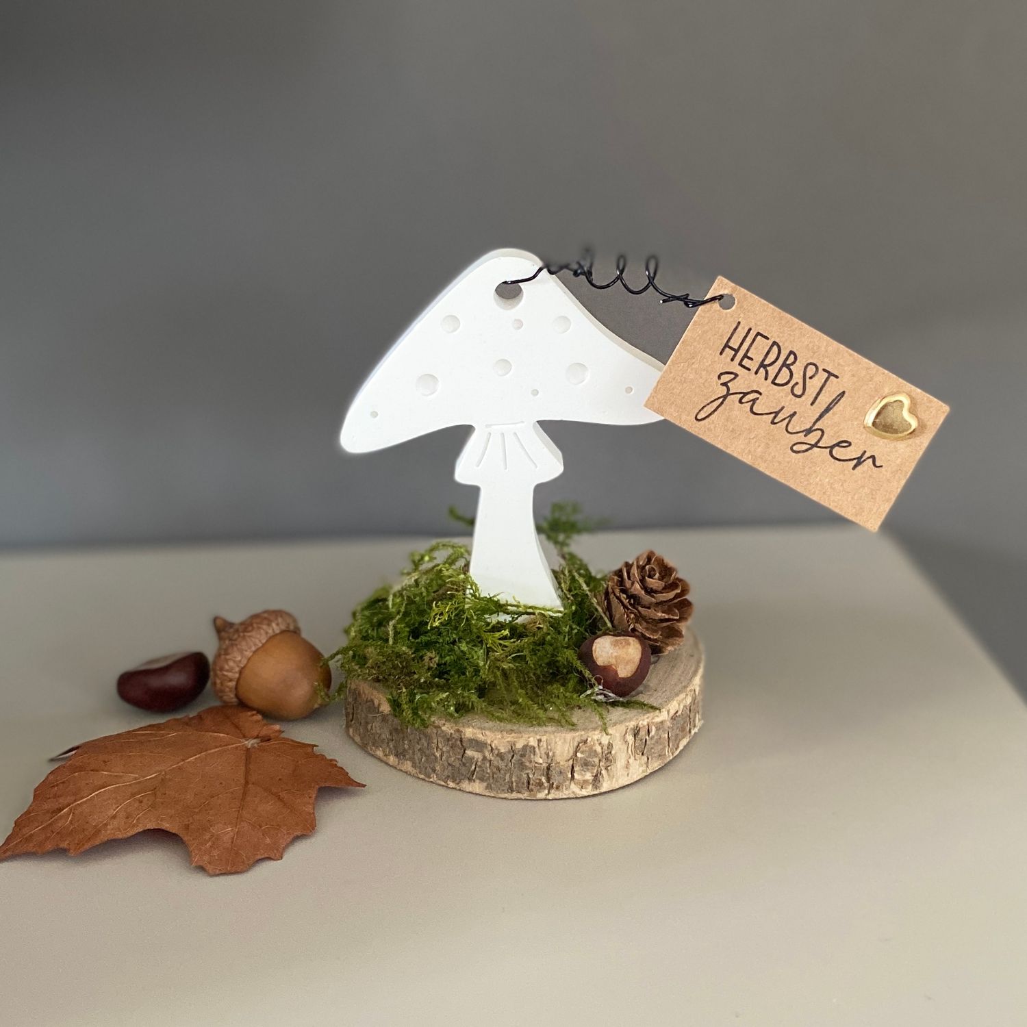 Herbstdeko-Pilz