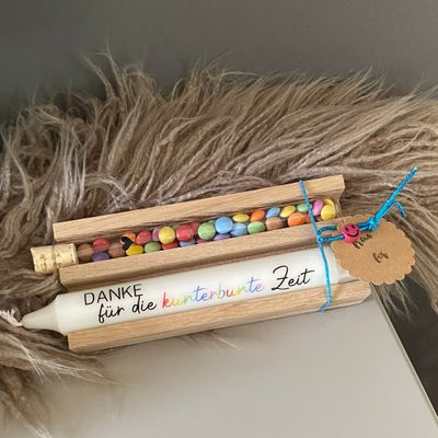 Kerzen-Set mit Smarties