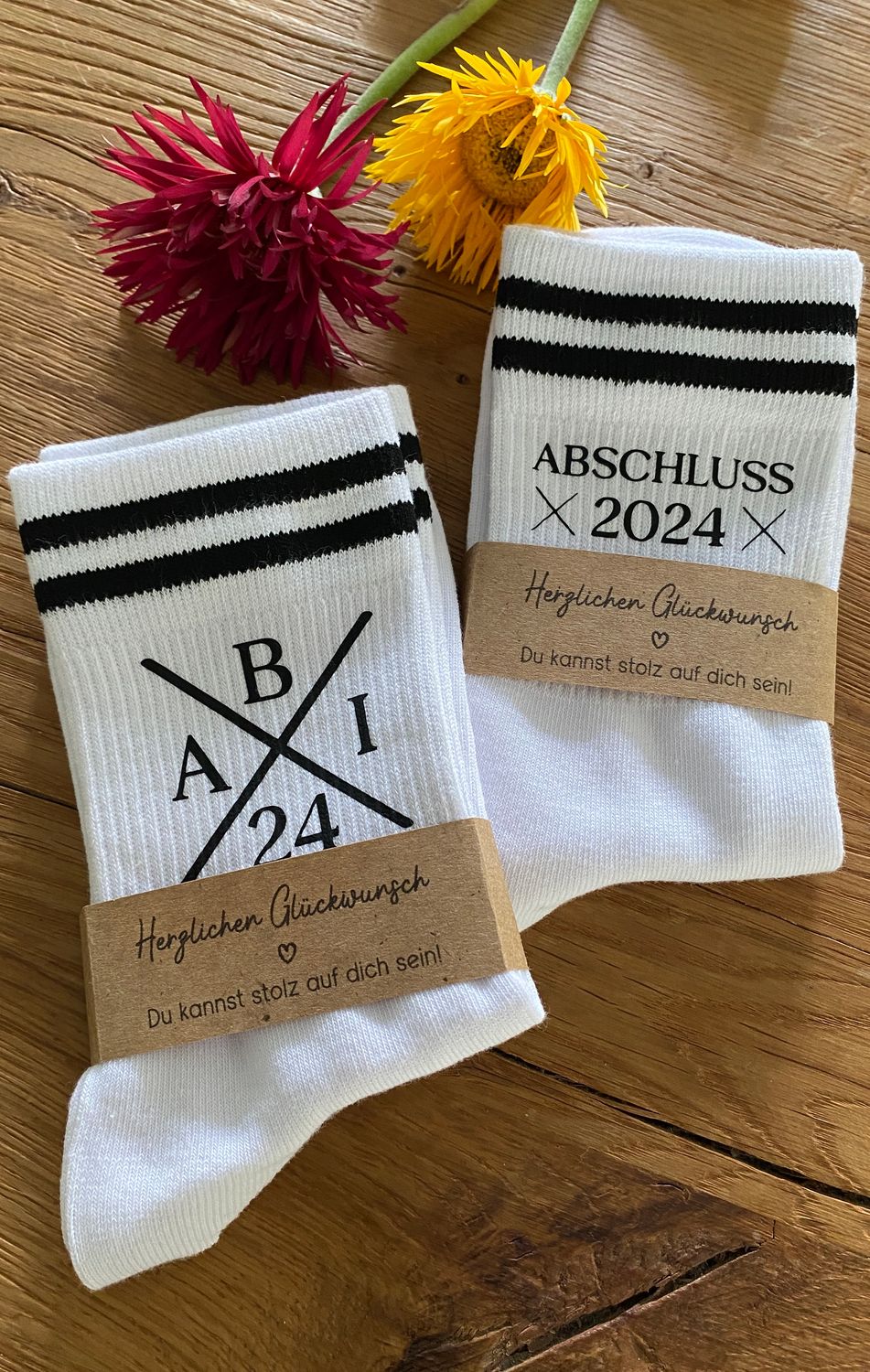 Socken ABI/Schulabschluss/Schulanfang/Geburtstag/Nikolaustag/Weihnachten
