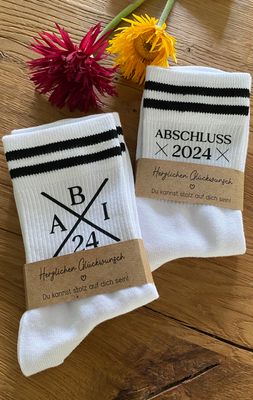 Socken ABI/Schulabschluss/Schulanfang/Geburtstag/Nikolaustag/Weihnachten