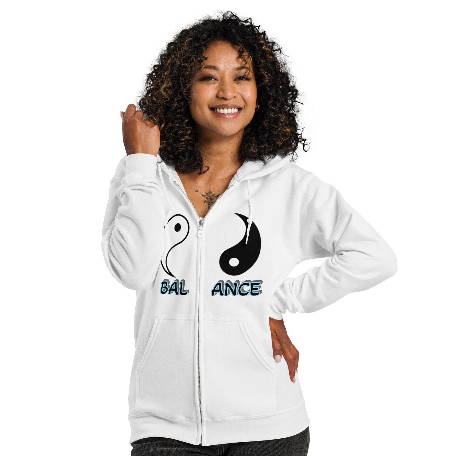 YOLO vs YOGO series - White/Grey Unisex Hoodie