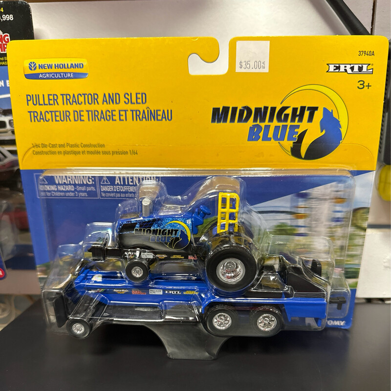 Midnight Blue Puller Tractor And Sled