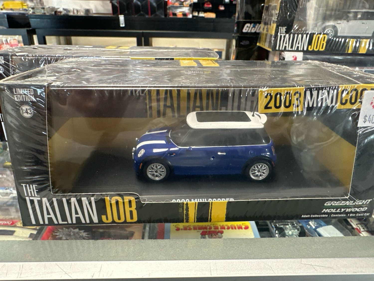 The Italian Job Blue Mini Cooper